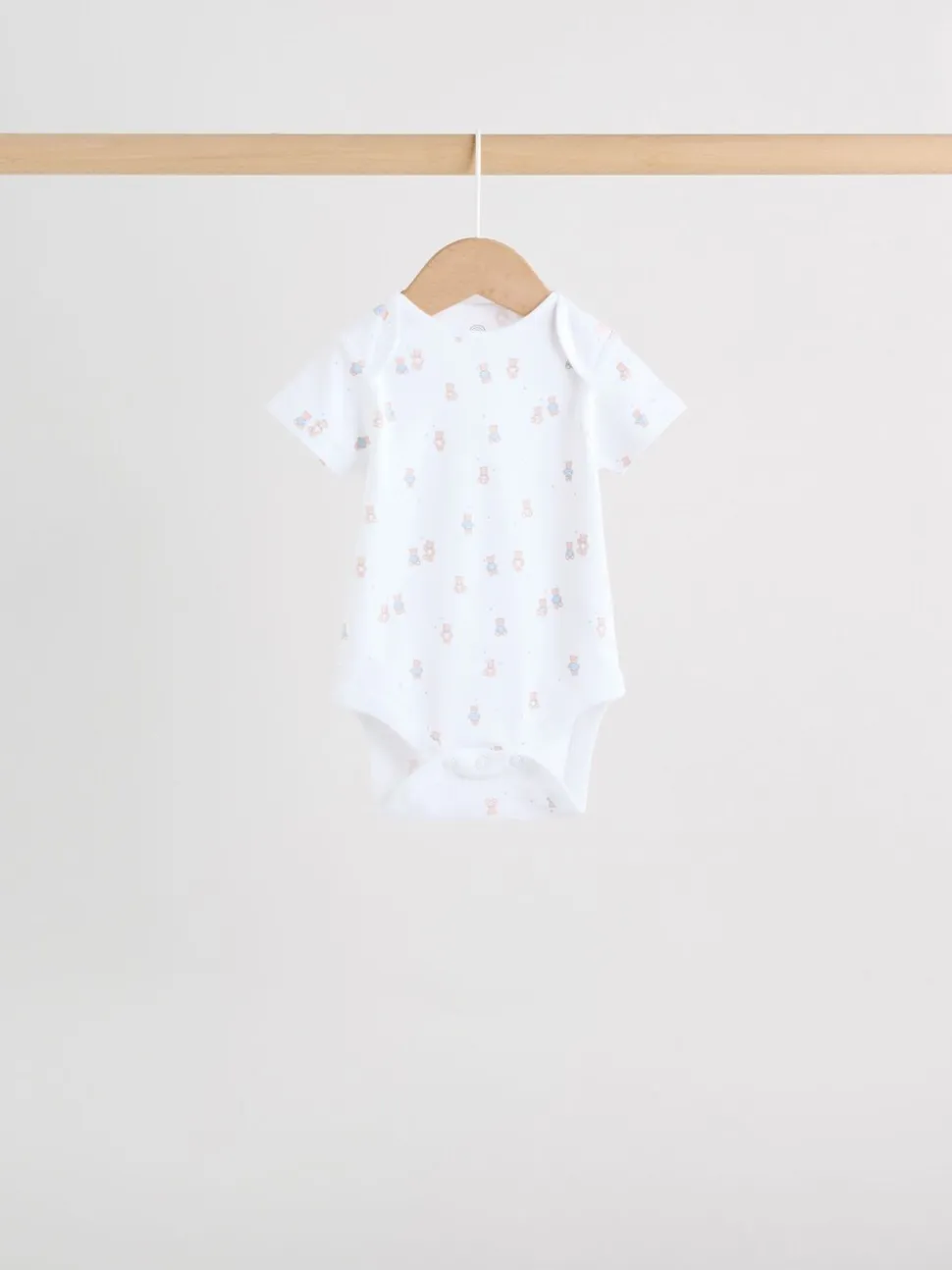 Blauw - Short Sleeve Baby Bear Bodysuit