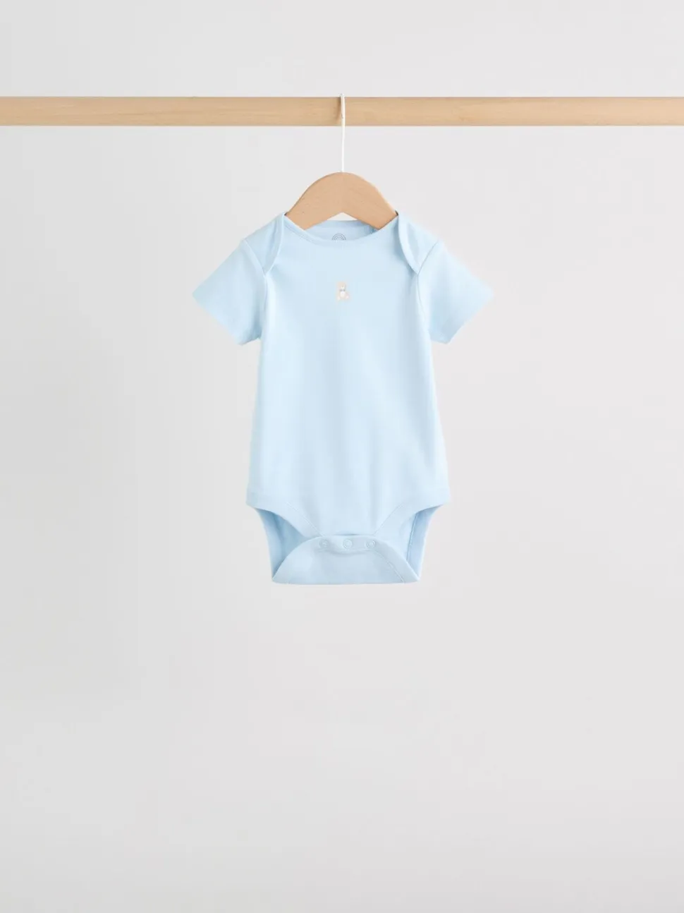 Blauw - Short Sleeve Baby Bear Bodysuit