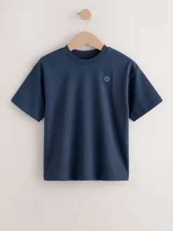 Blauw - Short Sleeve Logo Chest Graphic T-Shirts 4 Pack (3-16yrs)