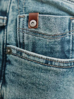 Blauw - Signature geborstelde behaaglijke denim jeans met wol