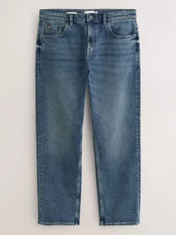 Blauw - Signature geborstelde behaaglijke denim jeans met wol