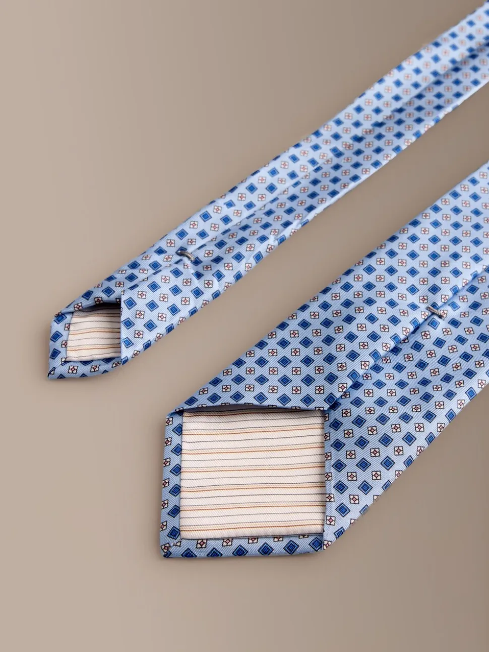 Blauw - Signature Silk Italian Geometric Tie