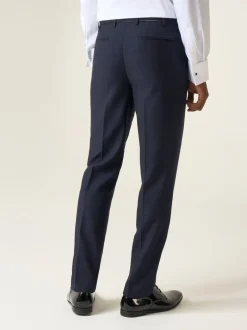 Blauw - Skopes getailleerd Newman-kostuum met ruit: pantalon