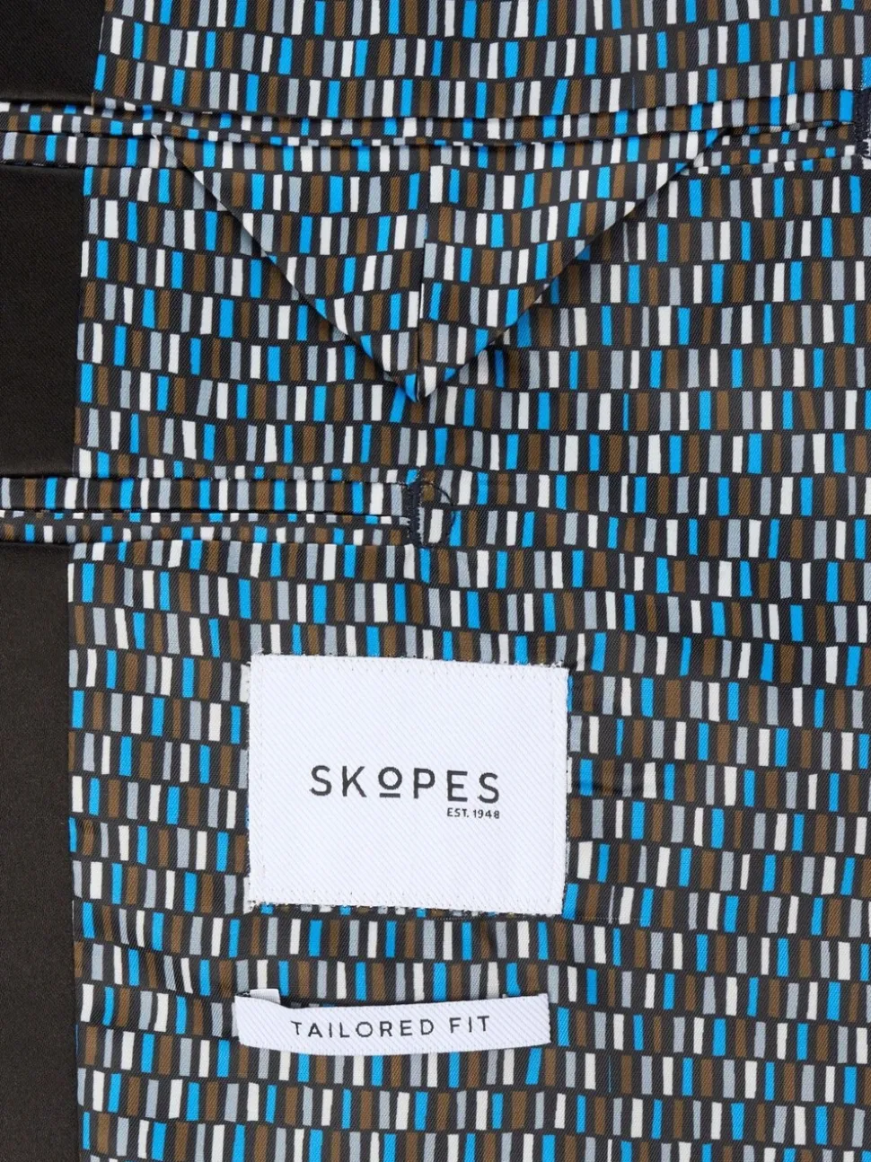 Blauw - Skopes Paso Tailored Fit Velvet Jacket