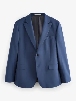 Blauw - Slim fit Jack van wol Blend Motionflex Pak