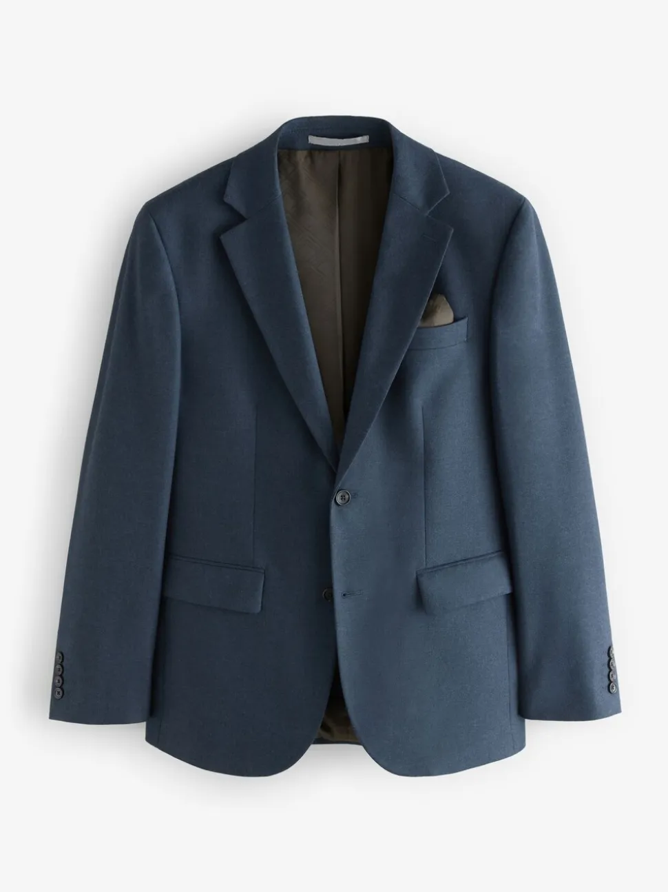 Blauw - Slim Fit Textured Flannel Suit Jacket