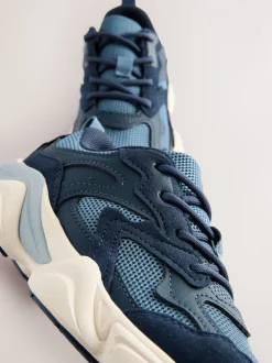 Blauw - Sneakers met veters