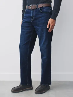 Blauw - Straight fit - Signature jeans met ceintuur