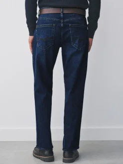 Blauw - Straight fit - Signature jeans met ceintuur