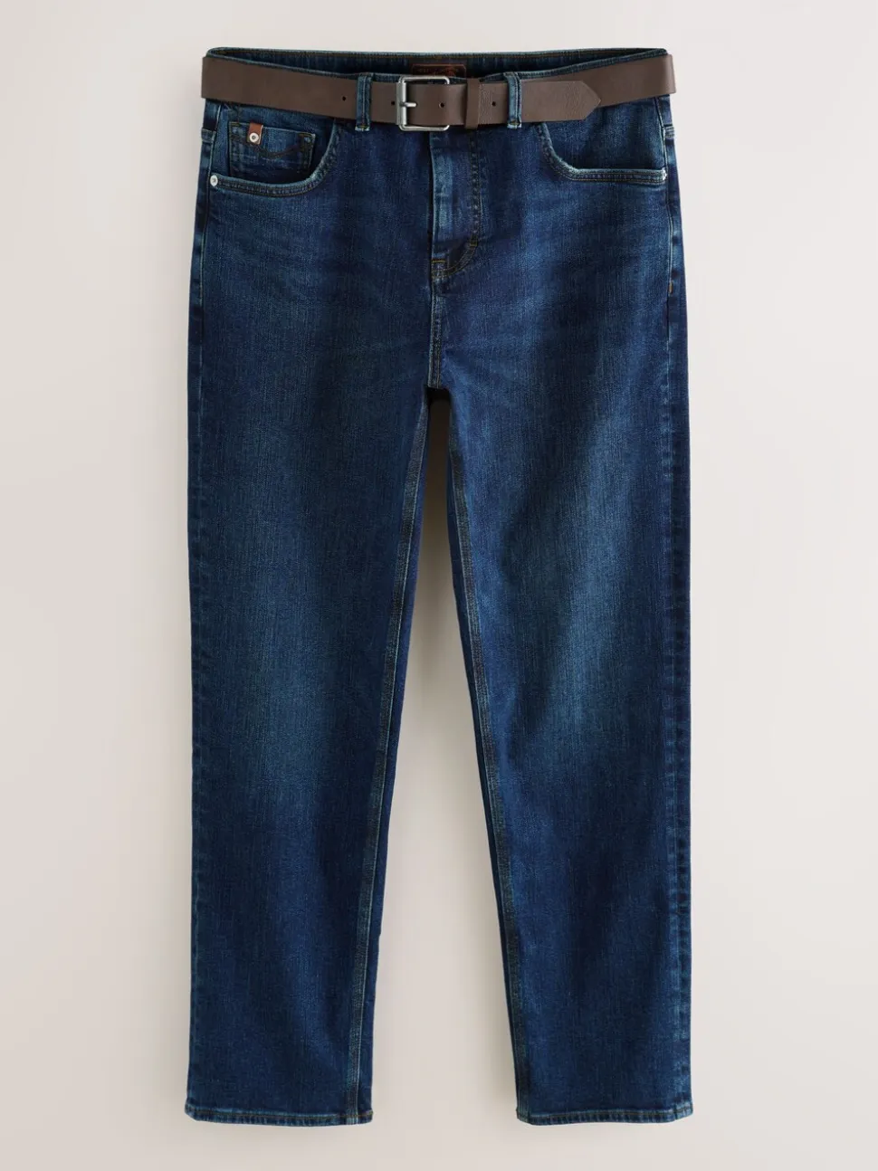 Blauw - Straight fit - Signature jeans met ceintuur