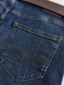 Blauw - Straight fit - Signature jeans met ceintuur