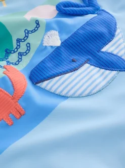 Blauw - Sunsafe Rash Vest and Swim Shorts Set (3mths-7yrs)