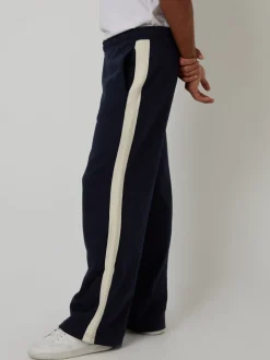 Blauw - Threadbare Wide Leg Side Stripe Joggers