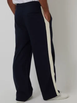 Blauw - Threadbare Wide Leg Side Stripe Joggers