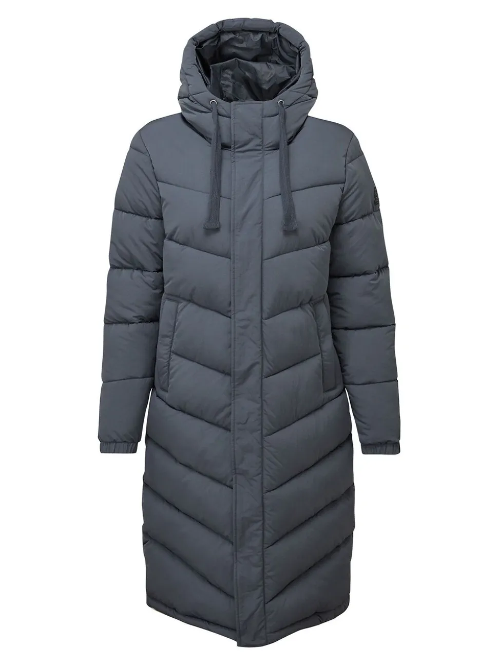 Blauw - Tog 24 Raleigh thermische gewatteerde lange jas met capuchon
