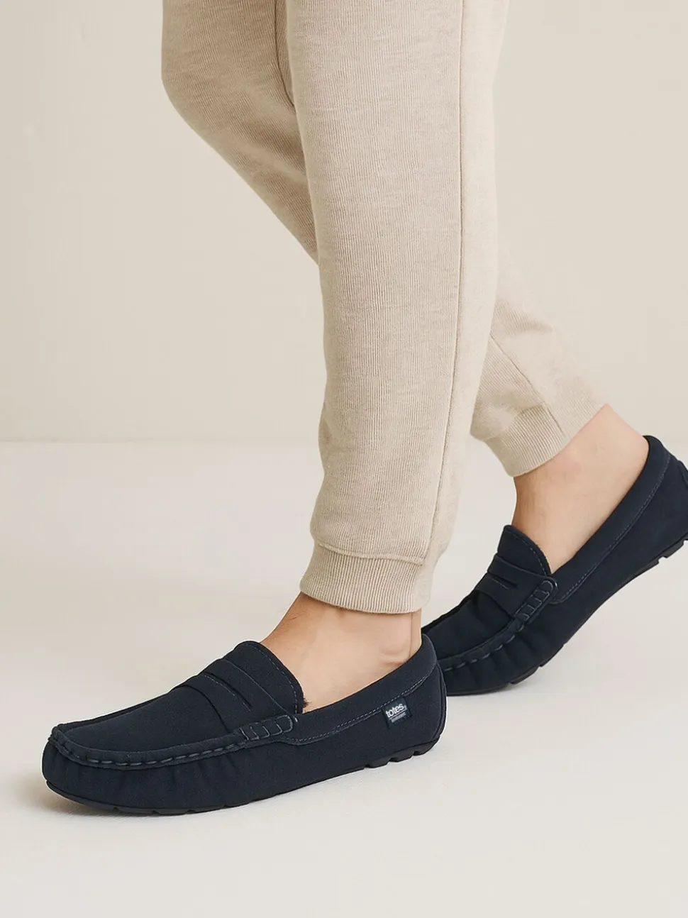 Blauw - Totes Isotoner Mens Suede Moccasin With Water Repellency