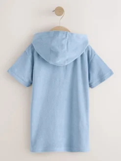 Blauw - Towelling Zip Through Cover-Up (3mths-7yrs)