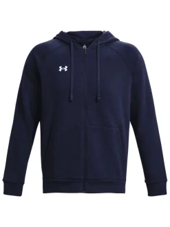 Blauw - Under Armour Rival fleece hoodie met rits