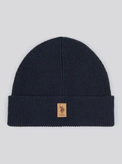 Blauw - U.S. Polo Assn. Signature gebreide wintermuts
