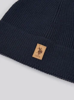 Blauw - U.S. Polo Assn. Signature gebreide wintermuts