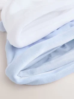 Blauw - Velours babymutsen 2 stuks (0-12mnd)