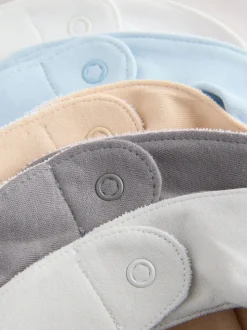 Blauw - Verpakking met 5 babyslabbetjes