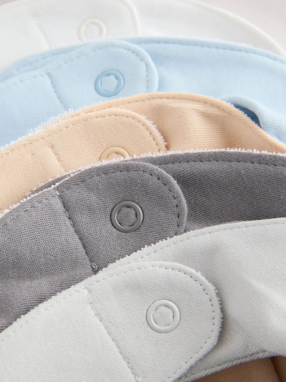 Blauw - Verpakking met 5 babyslabbetjes