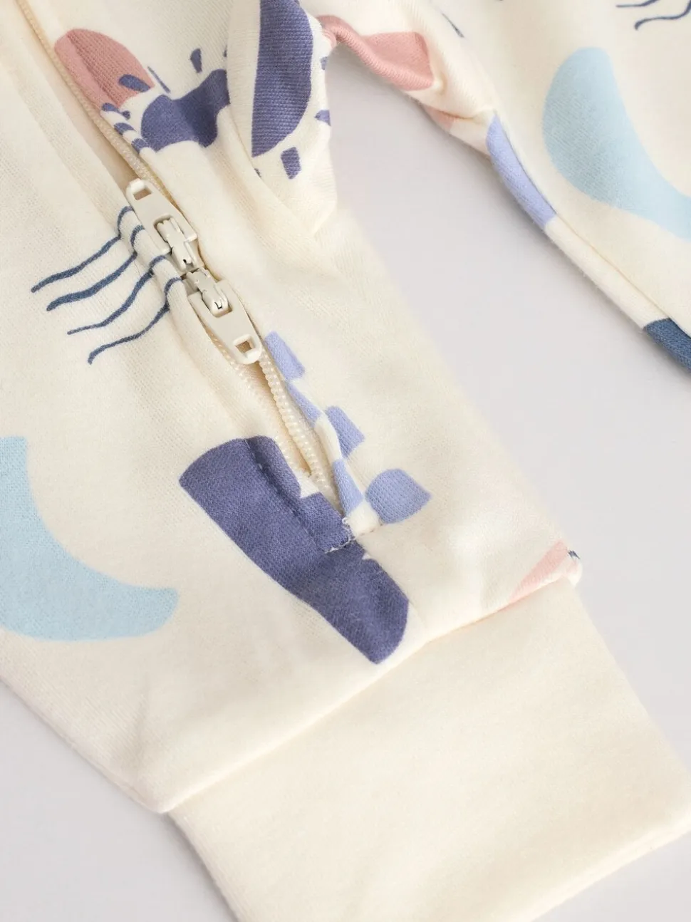 Blauw - Verpakking van 4 Baby slaappakjes zonder voetjes met tweewegrits (0mnd-3jr)