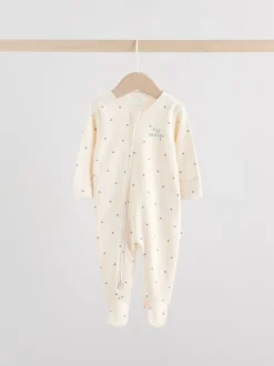 Blauw - Verpakking van 3 babypyjama's met tweewegrits (0-2jr)