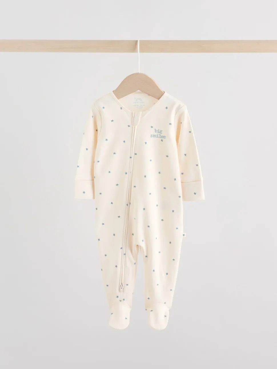 Blauw - Verpakking van 3 babypyjama's met tweewegrits (0-2jr)