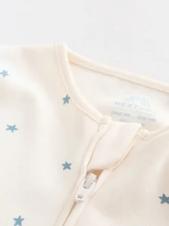 Blauw - Verpakking van 3 babypyjama's met tweewegrits (0-2jr)