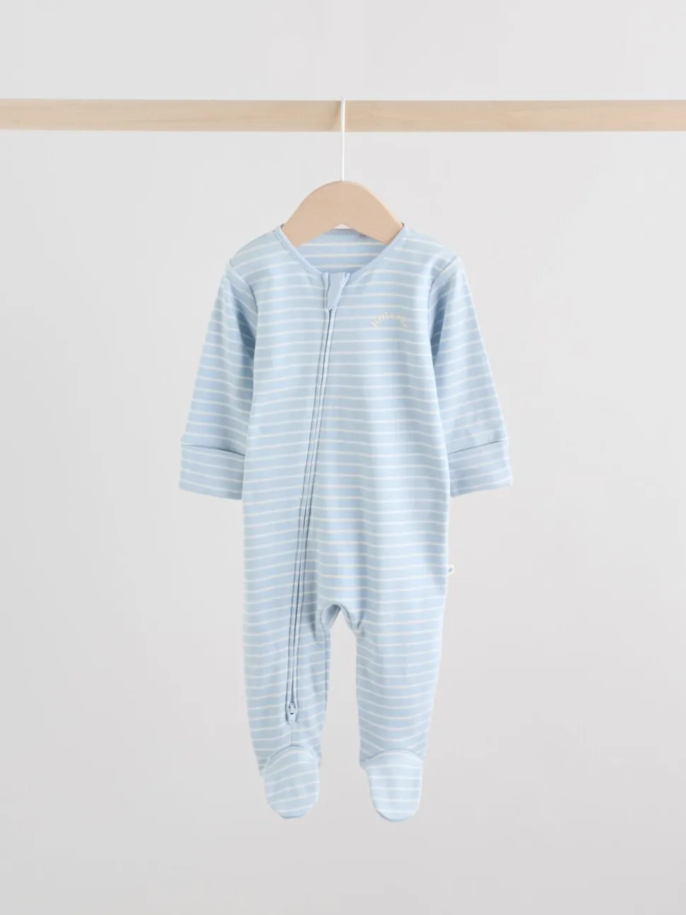 Blauw - Verpakking van 3 babypyjama's met tweewegrits (0-2jr)