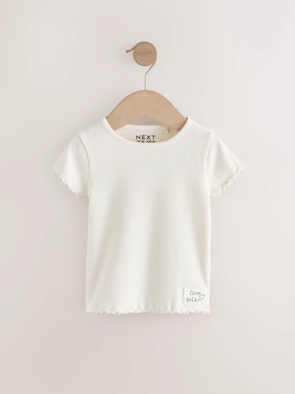 Blauw - Verpakking van 5 geribbelde tops met korte mouwen (3mnd -7jaar)
