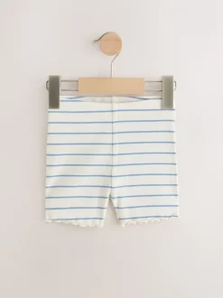 Blauw - Verpakking van 5 geribbelde shorts (3 mnd - 7 jr)