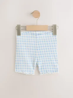 Blauw - Verpakking van 5 geribbelde shorts (3 mnd - 7 jr)