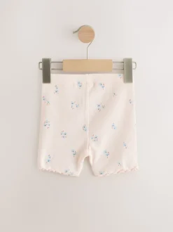Blauw - Verpakking van 5 geribbelde shorts (3 mnd - 7 jr)