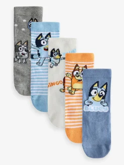 Blauw - Verpakking van 5 paar Character sokken met hoog katoengehalte