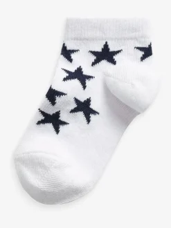 Blauw - Verpakking van 7 paar sneakersokken met hoog aandeel katoen