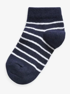 Blauw - Verpakking van 7 paar sneakersokken met hoog aandeel katoen
