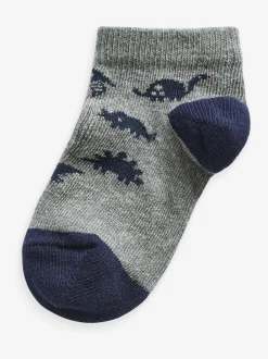 Blauw - Verpakking van 7 paar sneakersokken met hoog aandeel katoen