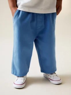 Blauw - Wijde broek met elastische taille (3mnd-7jr)