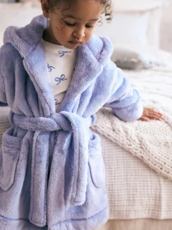 Blauw - Zacht aanvoelende fleece kamerjas (9 mnd-16 jr)