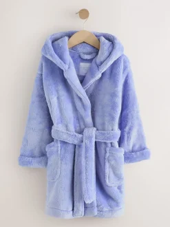 Blauw - Zacht aanvoelende fleece kamerjas (9 mnd-16 jr)