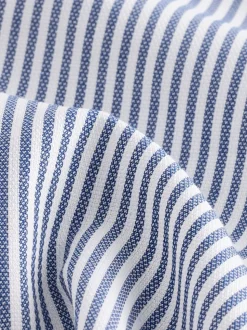Blauw Bengaals - Strijkvrij Oxford overhemd met knopen