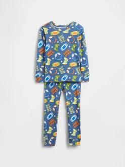 Blauw Gamer - Gap Brushed Cotton Pyjamas (6mths-5yrs)