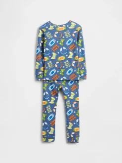 Blauw Gamer - Gap Brushed Cotton Pyjamas (6mths-5yrs)