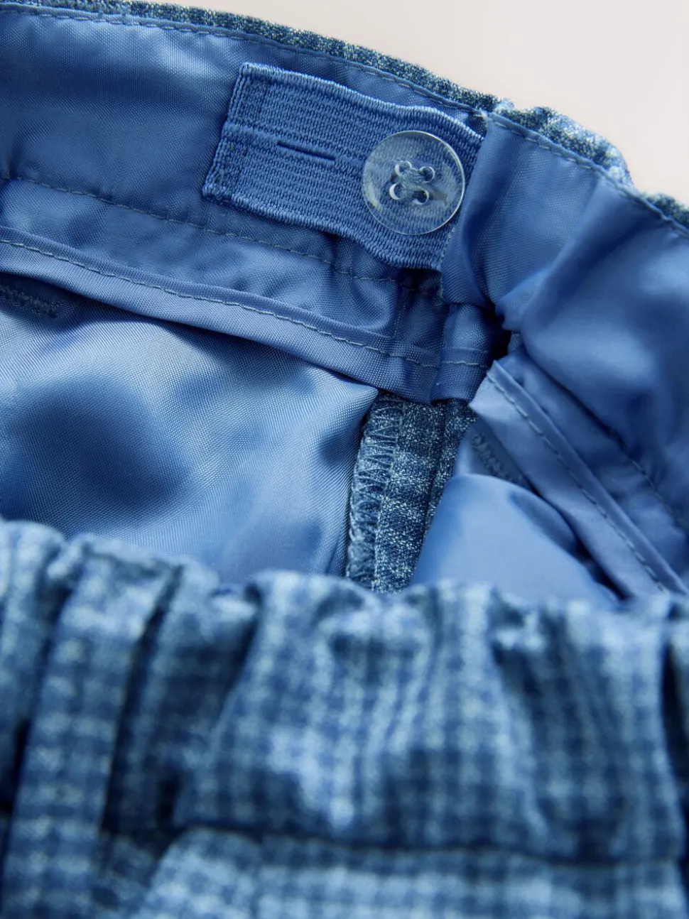 Blauw geruit - Set van blazer, overhemd, broek en vlinderdas (3 mnd - 9 jr)