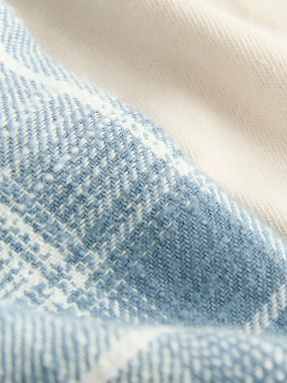 Blauw geruit - Set van T-shirt en shirt met lange mouwen (3mnd-7jr)
