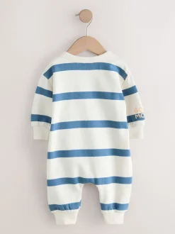 Blauw gestreept - Baby joggingromper (0mnd-3jr)