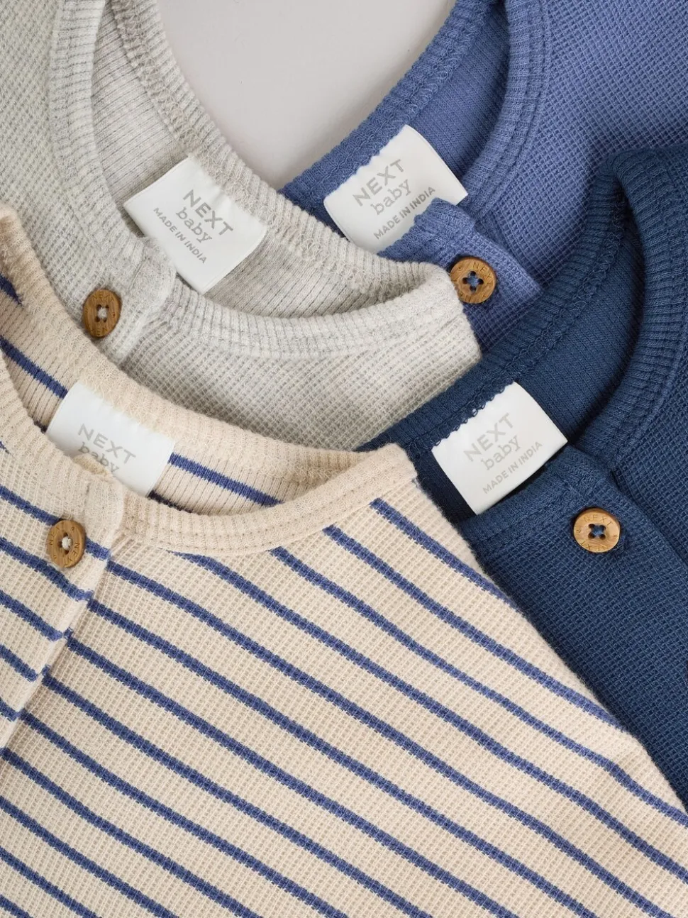 Blauw gestreept - Baby T-shirts met lange mouwen 4 stuks (0mnd-2jr)